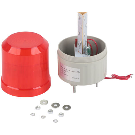 Rotierende rote LED-Warnleuchte, 220 V, Blinksignal, 75 mm Durchmesser