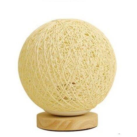 Rotin Lumière de Nuit, Lampe de table en bois avec abat-jour tissé à la main, USB rechargeable, Lampe d'Ambiance de Chambre en Rotin et Bois pour chambre à coucher, salon,20x23cm
