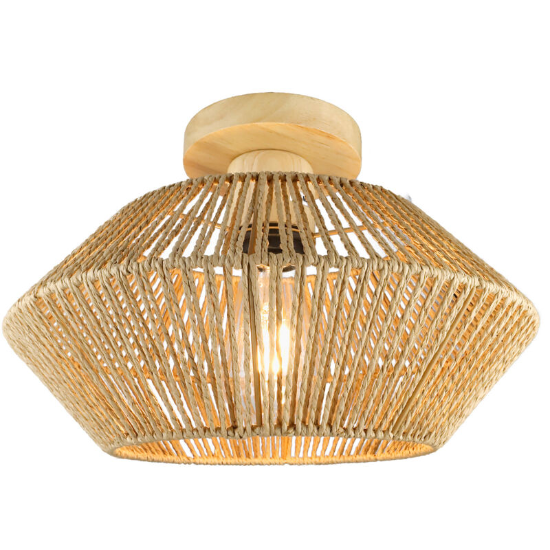 Rotin Osier Semi Encastré led Plafond Abat-Jour Décoratif Abat-Jour pour Cuisine Chambre Salon De Thé Salle De Bains Familiale Rapanda