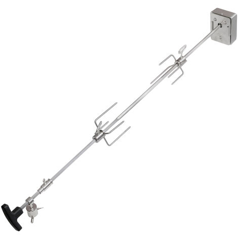 Taino – Tournebroche électrique pour gril à gaz – Longueur 101 cm – Moteur 220-240V – Compatible modèles 4 et 6 brûleurs – Acier inoxydable
