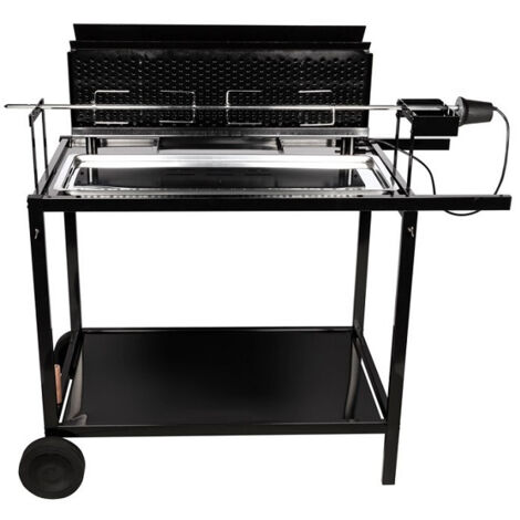 Rôtissoire professionnel au charbon de bois avec moteur électrique Somagic - 80 x 15,5 cm