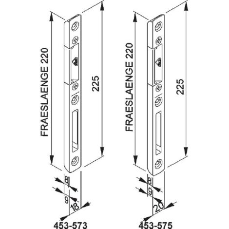 ROTO Fallen/Riegel Schließteil zu Doorsafe, rechts, Stulp 16