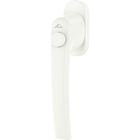 Roto Maniglia Line con pulsante senza logo, bianco traffico, lunghezza perno 43 mm