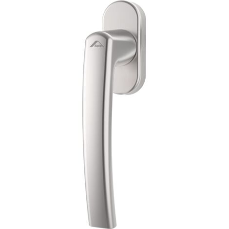 Roto Maniglia Line standard con logo, argento naturale, lunghezza perno 43 mm