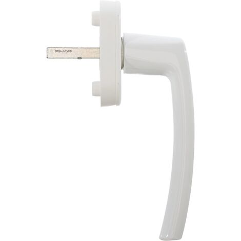 Roto Maniglia per finestra Line, bianco traffico con viti, perno quadrato, 7 x 37 mm