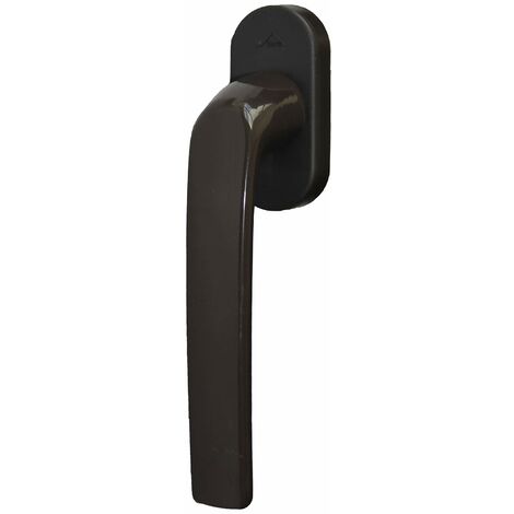 Roto Maniglia standard Samba per microventilazione con logo, marrone nerastro, lunghezza perno 43 mm