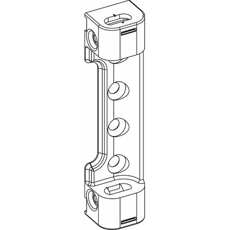 ROTO NX Axerlager P6/100 seitenverstellbar PVC 2 Bohrzapfen 6 mm silber