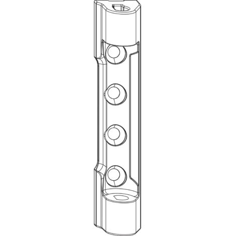 ROTO NX Axerlager P6/130 Standard PVC mit 2 Bohrzapfen 6 mm 130 kg silber