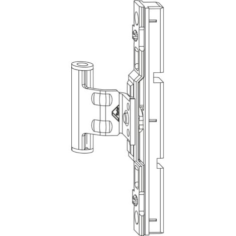 ROTO NX Dreh-/Kippflügelfalzband T mit Nutführung 12/20-13 silber