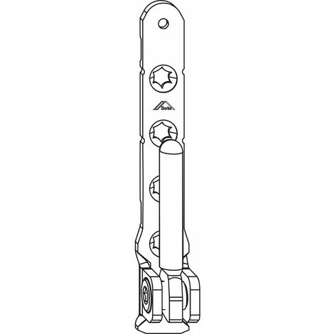 Roto NX Ecklager P6/130 PVC verstellbar mit 2 Bohrzapfen TK 130kg Stahl verzinkt