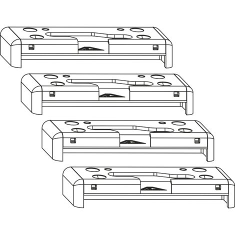 Roto Patio Alversa Spaltlüftungsschließstück Set für Parallel Schiebe Tür PVC PLUS Plan/PLUS Tec links