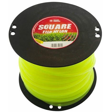 Rotolo 2 Kg filo Giallo Fluo Quadro diametro 2.4 mm Lunghezza 340 metri