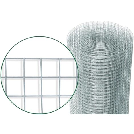 ROTOLO 25 m RETE METALLICA ZINCATA ELETTROSALDATA A MAGLIE PICCOLE USO AGRICOLO - 50 cm - Altezza: 100 cm