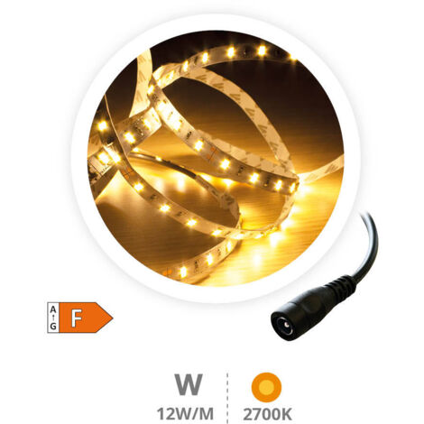 Rotolo 5M Striscia LED 12W/M 2700-3000K IP44 24V