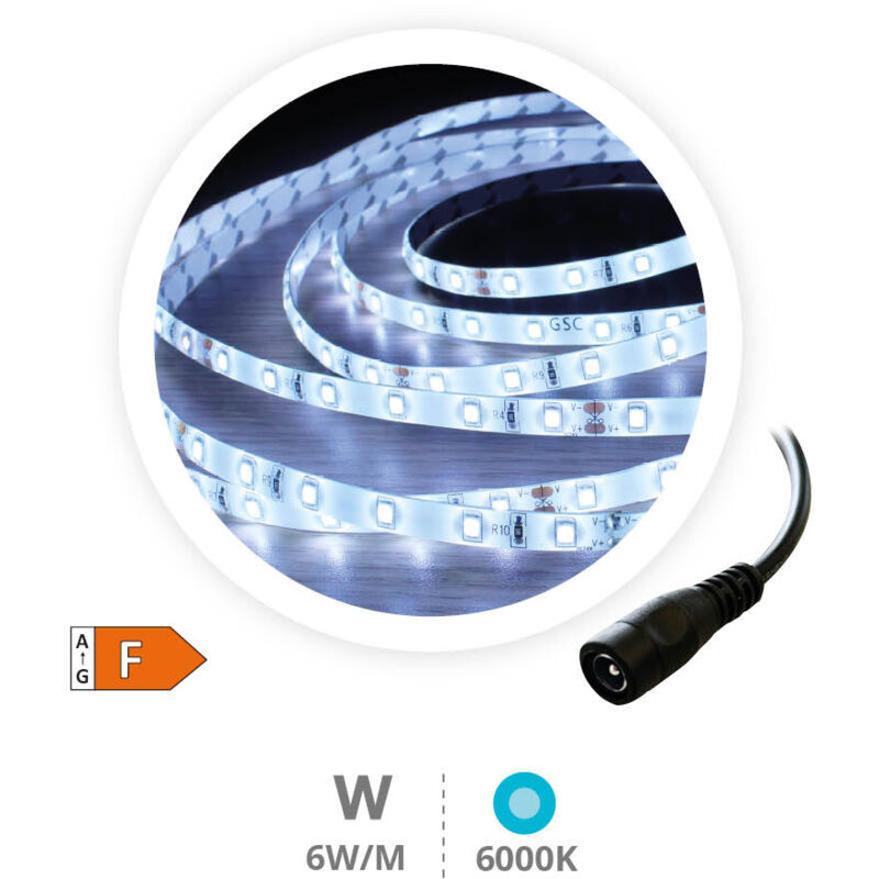 GSC - Rotolo 5M striscia led (6W) 6000K-6500K IP44...