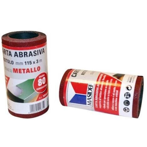 ROTOLO CARTA ABRASIVA PER METALLO GRANA 80