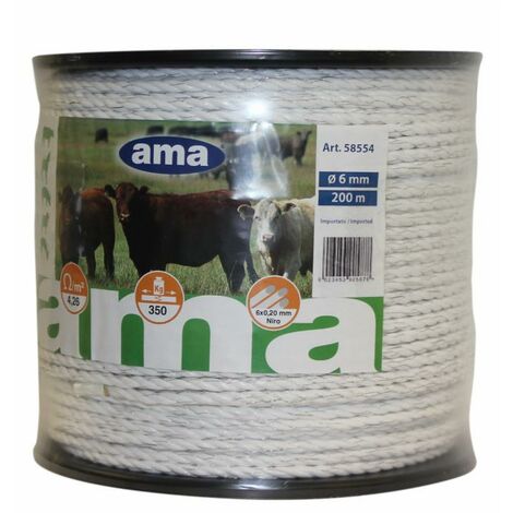 Rotolo corda elettrica ø 6mm lunghezza 200 mt