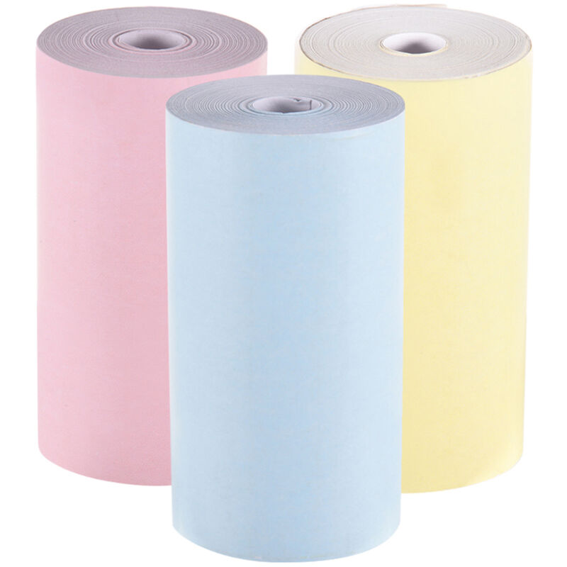 Image of Rotolo di carta termica colorata 57 x 30 mm, carta fotografica per ricevute di fatture, stampa trasparente per tasca PeriPage A6 per stampante
