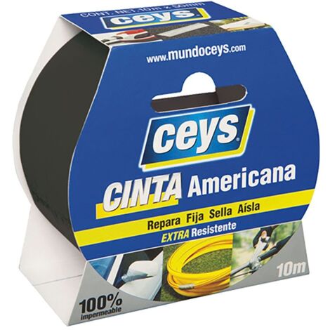 Rotolo di nastro adesivo extra forte multiuso nero CEYS 10 m x 50 mm 507605