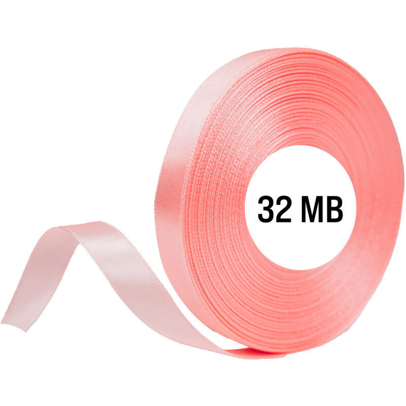 Rotolo di nastro di raso rosa chiaro 38 mm 32 m raso per decorazione
