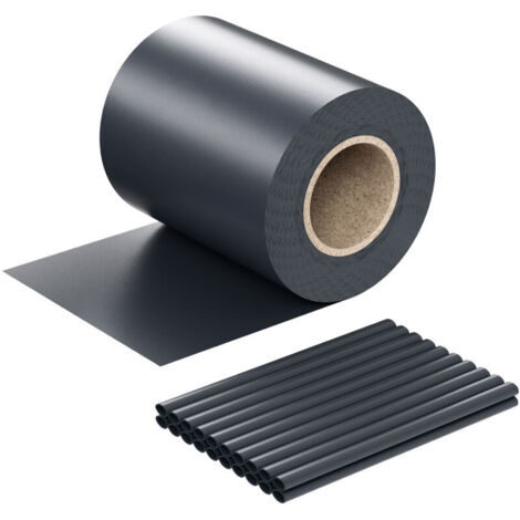 Rotolo di schermatura per la privacy Wiltec – Antracite – 35 m x 19 cm – PVC 450 g/m² – con 20 clip – Schermatura per la privacy da esterno per recinzioni da giardino e terrazze