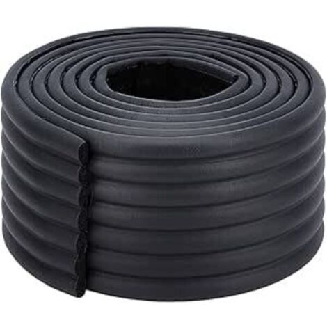 Rotolo di schiuma universale, 200 cm x 80 mm x 8 mm, schiuma di sicurezza ammortizzante spessa per kit per neonati/bambini. Protezione antiurto multiuso, morbida e flessibile, nero
