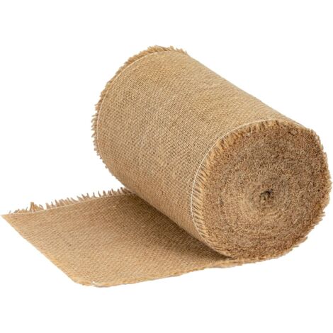 Rotolo di tela di iuta naturale da 20 cm, 18 metri - Nastro per artigianato, decorazione, giardinaggio
