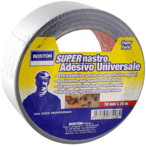 rotolo nastro americano adesivo extra forte mm 50x25 mtl silver multiuso