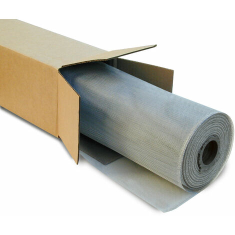 Rotolo Rete Zanzariera 30 m X 60 cm Alluminio Americana 18/16  Grigio