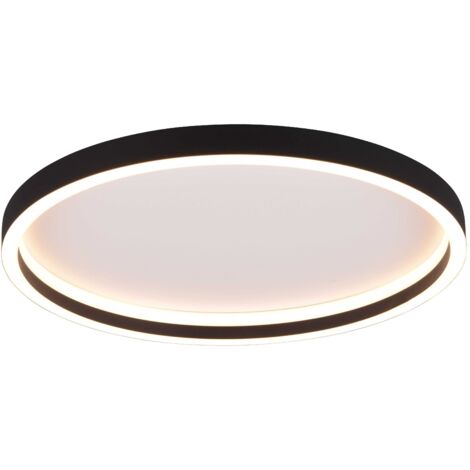 ROTONDA PLAFONIERA LED 20W 2600lm, 3000K ROTONDA BORDO METALLO NERO D. 35CM