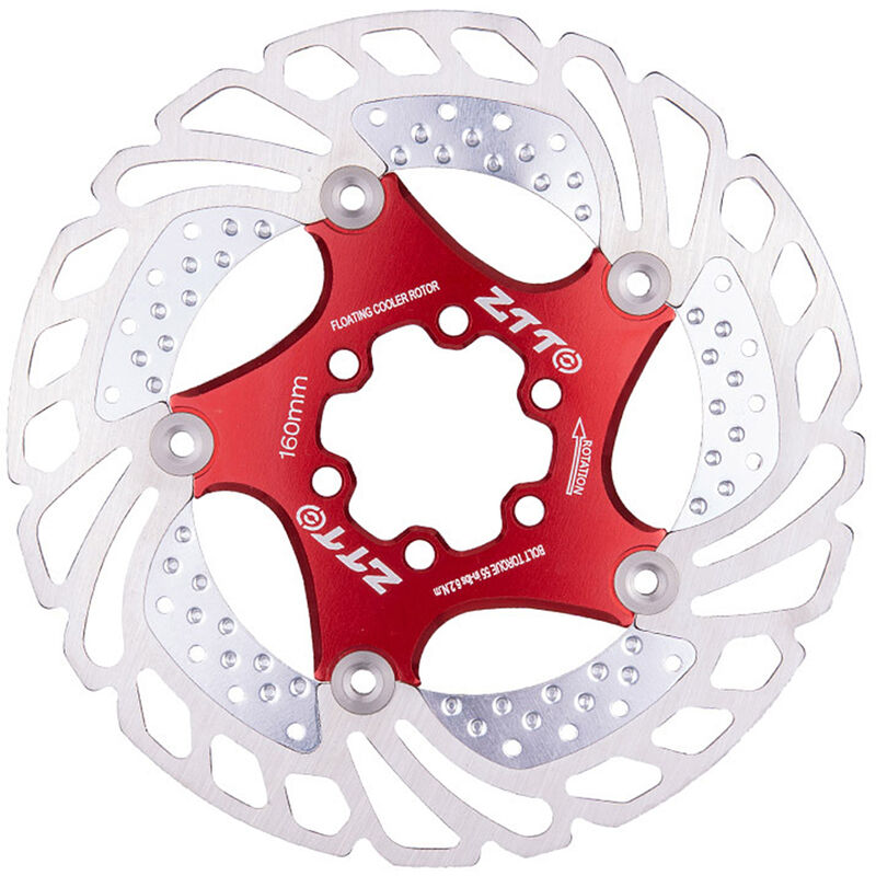 

Rotor de freno de disco flotante de la bicicleta, zapata de freno de disco flotante de la bici de montana, Rojo, 160 mm