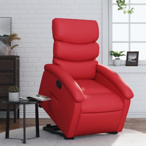 Rotter Relaxsessel aus Kunstleder