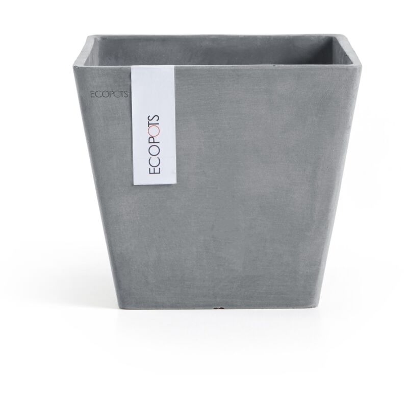 Ecopots Rotterdam 20 Blumentopf – L 20, 3 Cm X B 20, 3 Cm X H 17, 8 Cm – Reinweiß – Innen- Und Außenbereich
