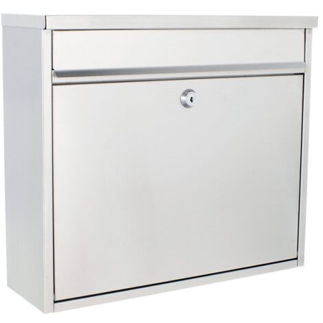Rottner cassetta postale Hochhaus II Inox, in acciaio inossidabile spazzolato, ideale per il montaggio in serie come cassetta condominiale, con apertura frontale, di colore inox.