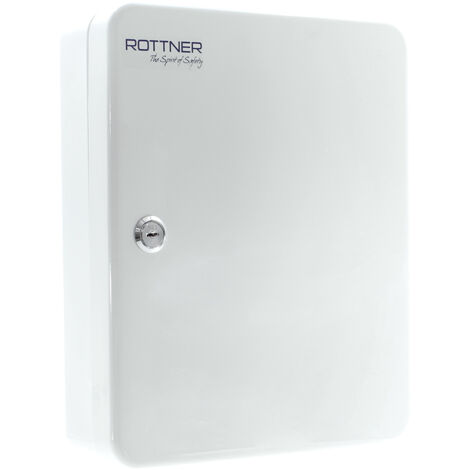 ROTTNER Schlüsselbox SK 40 H300xB245xT85 mmlichtgrau Stahl Anzahl Haken 40