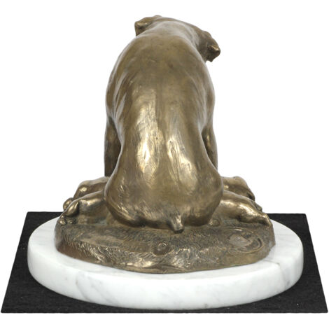 Rottweiler I - eine Hundestatuette, eine Figurine auf weißem Marmor, eine Trophäe für eine Hundeausstellung von Art-Dog