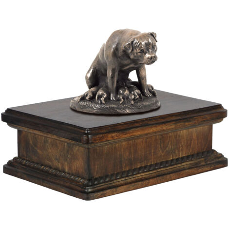 Rottweiler I - une urne pour les cendres de chien, une urne classique avec une statuette, une urne élégante avec un chien d'Art-Dog