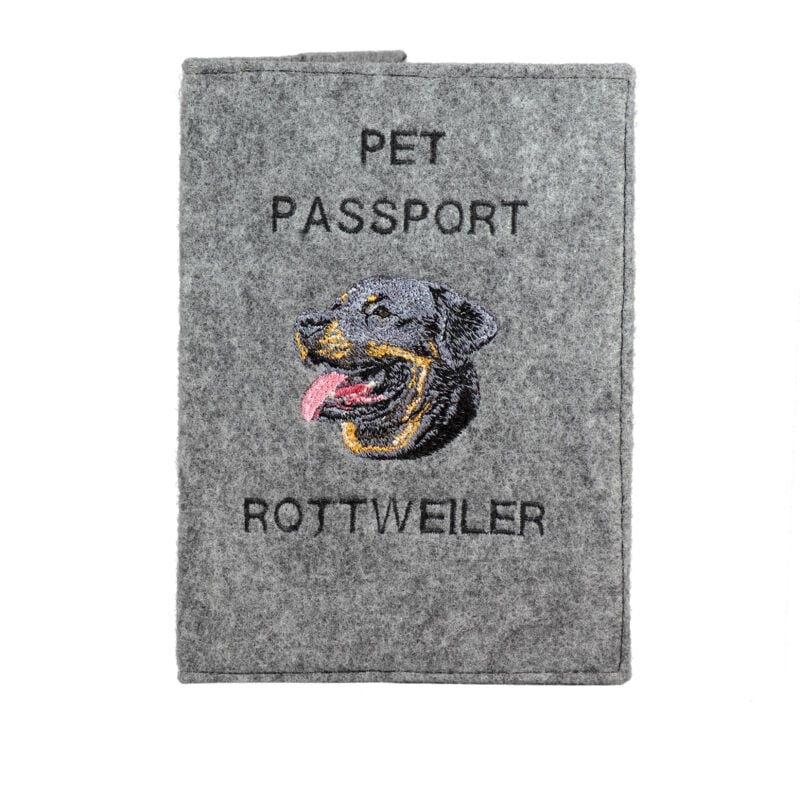 Rottweiler - Protège passeport pour chien, protège document, cadeau voyage de Art-Dog