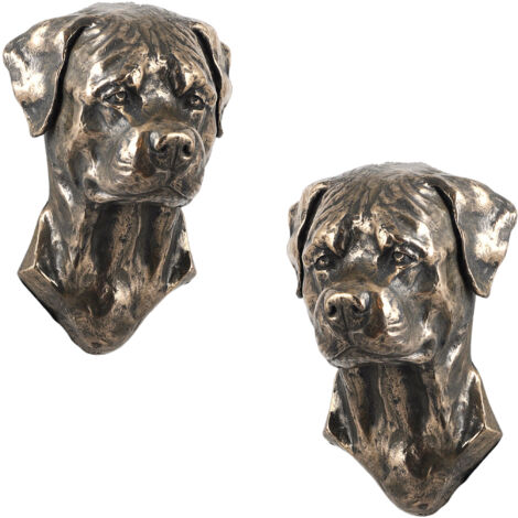 Rottweiler: una estatuilla de perro, un busto colgante, una decoración única para un amante de los perros de Art-Dog