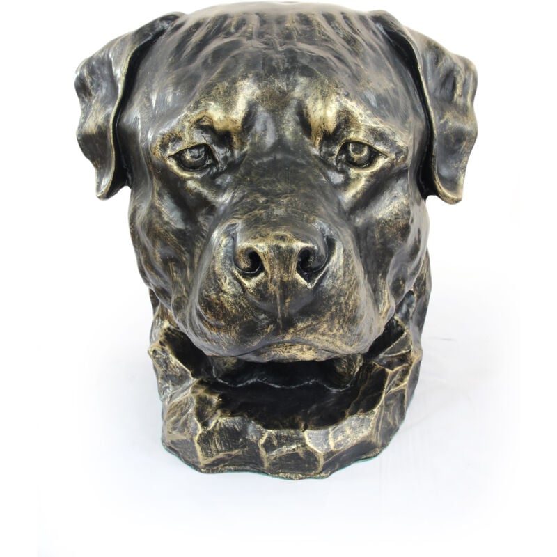 Rottweiler - une urne pour les cendres de chien, un buste de chien, une grande tête de chien pour le jardin par Art-Dog