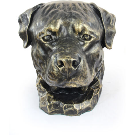 Rottweiler - un'urna per le ceneri del cane, un busto di cane, una grande testa di cane per il giardino di Art-Dog