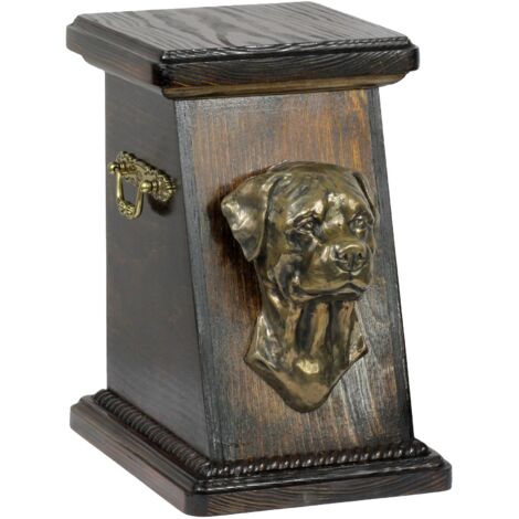 Rottweiler - urna para cenizas de perro, elegante urna con estatuilla, urna conmemorativa con busto de perro de Art-Dog