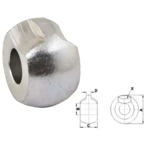 Rotula con taglio Cat.1-2-3 foro 22.1-28.4mm L 35-44.5mm spessore 10mm - 51163