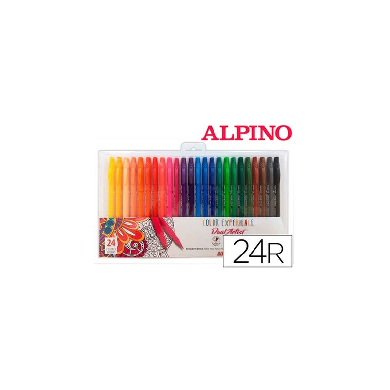 

Liderpapel - Rotulador alpino dual artist color experience estuche de 24unidades colores surtidos