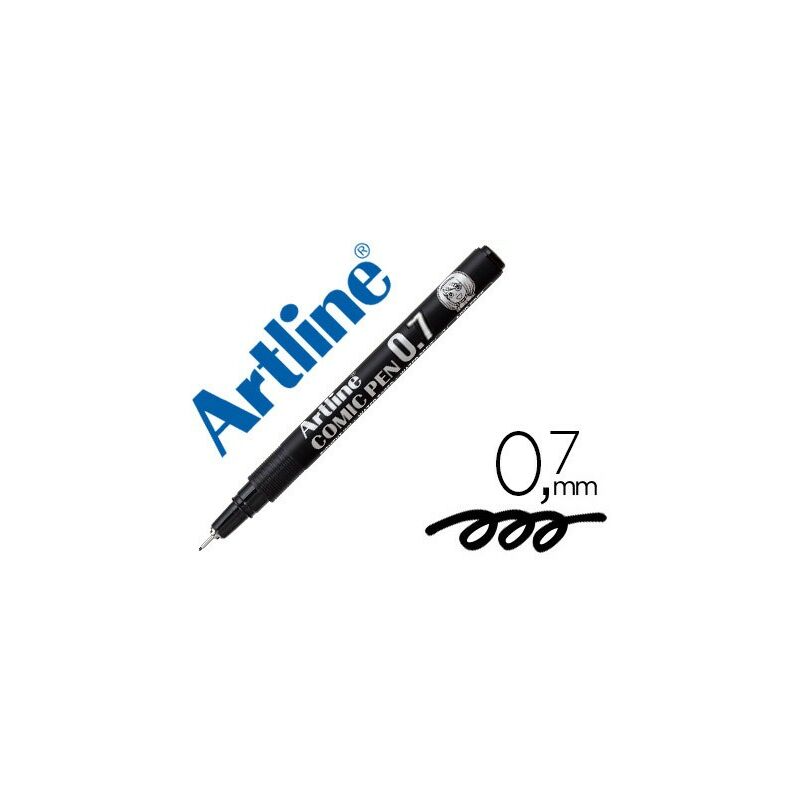 

Liderpapel - Rotulador artline calibrado micrometrico negro comic pen ek-287 punta poliacetal 0,7 mm resistente al agua (pack de 12 uds.)