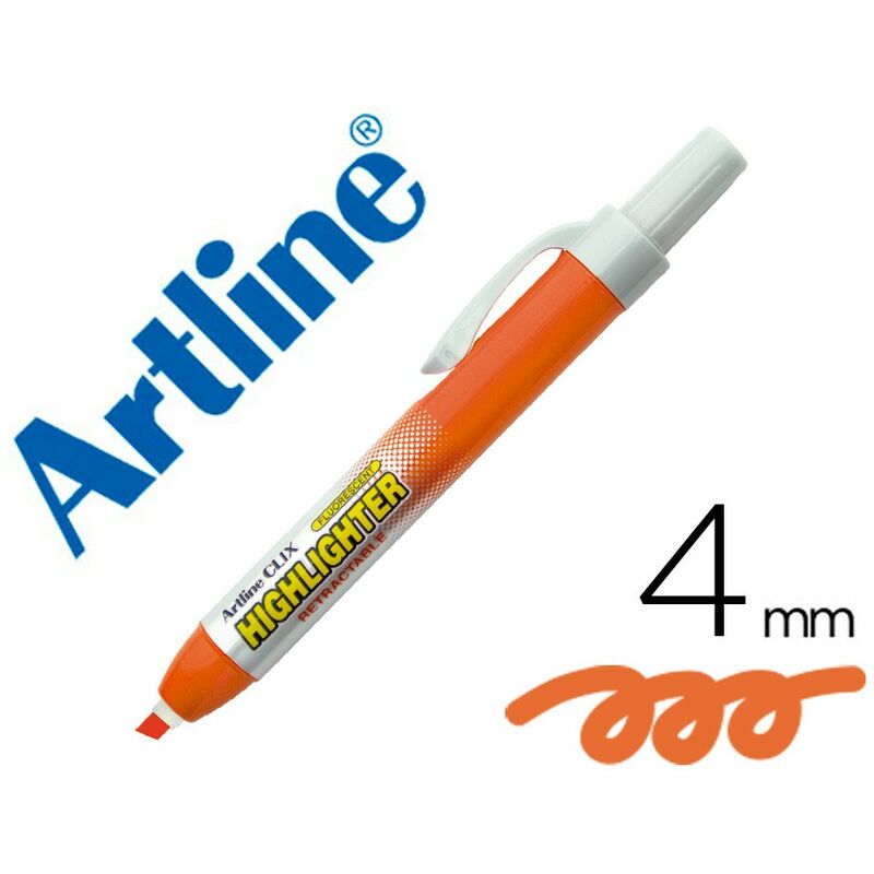 

Liderpapel - Rotulador artline clix fluorescente ek-63 naranja punta biselada 4 mm