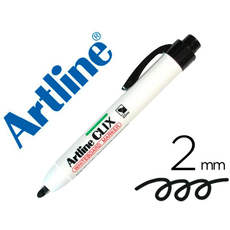 

Liderpapel - Rotulador artline clix pizarra ek-573a negro punta retactil redonda 2,00 mm