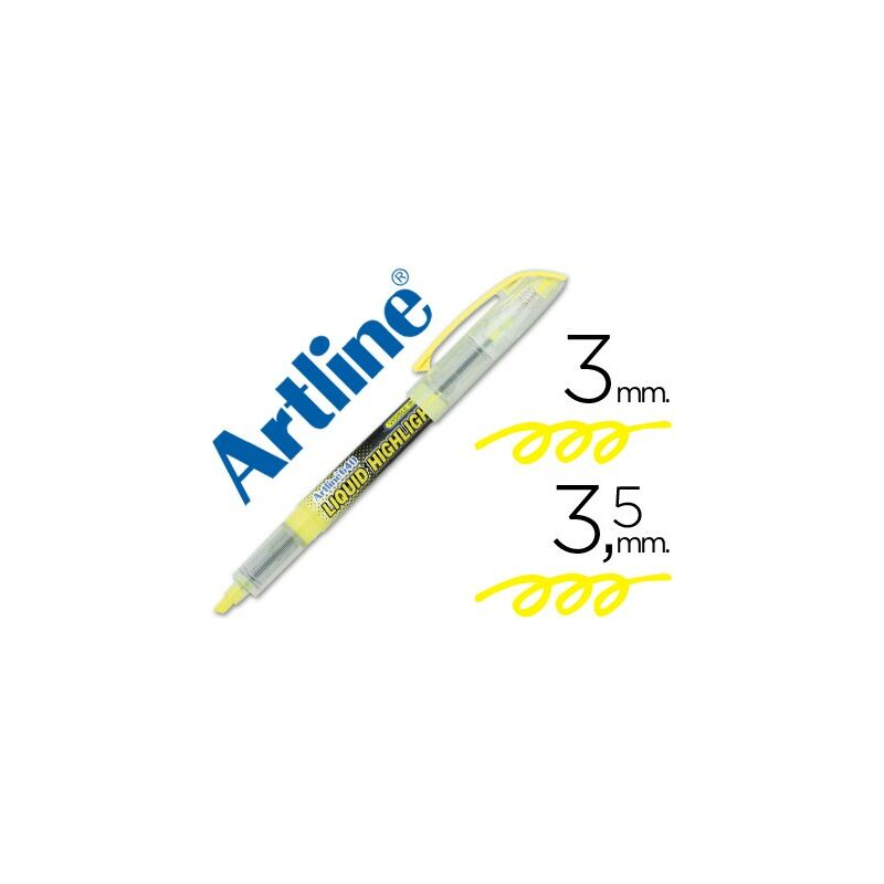 

Rotulador fluorescente ek-640 amarillo -punta biselada - Artline