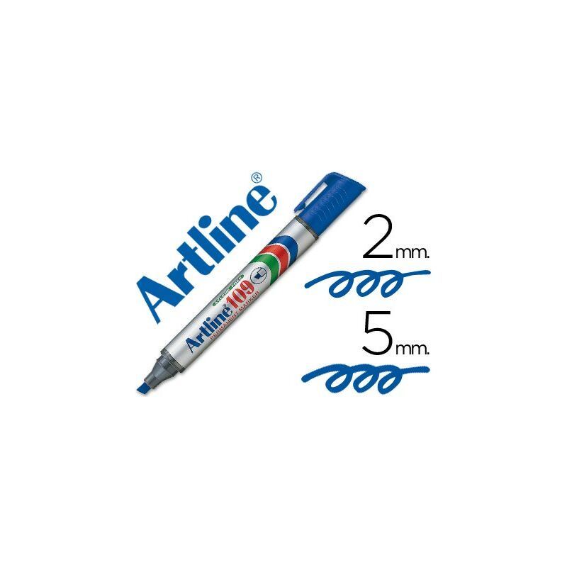 

Rotulador artline marcador permanente 109 azul -punta biselada (pack de 12 uds.)