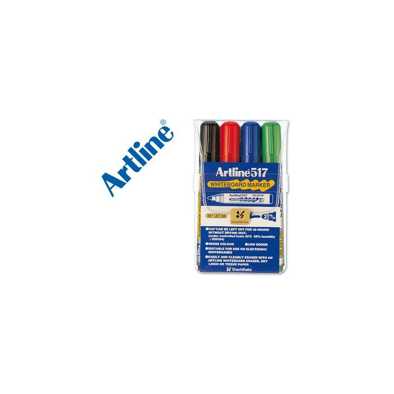 

Rotulador artline pizarra ek-517 4 -punta redonda 2 mm -bolsa de 4 rotuladores